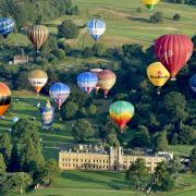 Hot air balloons over the Ashton Court estate