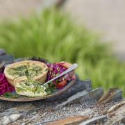 A coronation quiche made using fresh garden produce. Photo: RHS/Guy Harrop