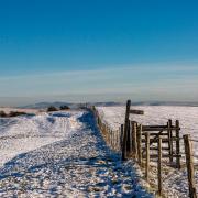 A snowy view on Ditchling Beacon in the South Downs. (c) Getty