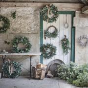 A selection of Christmas wreaths by The White Company