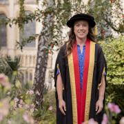 An honary degree from her alma mater, Canterbury Christ Church University, for hockey star Grace Balsdon -credit CCCU