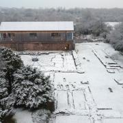 Silent order: snow fall at the walled garden. (c) Norton Priory Museum Trust
