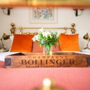 The individual rooms are warm and welcoming at The Lion, East Bergholt.