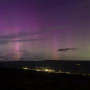 Aurora Borealis above Reeth Yorkshire Dales National Park