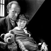 AA Milne, his son Christopher and Winne-the-Pooh.