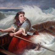 Find out more about Victorian heroine Grace Darling at the exhibition. Oil on canvas by Thomas Brooks (1818-1891)