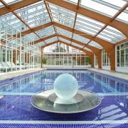 The heated indoor pool at Summer Lodge Spa.
