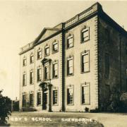 Exterior of Sherborne House when it was occupied by Lord Digby's School for Girls.