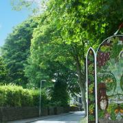 The 2013 Green Man well dressing at Dore (a former Derbyshire village subsumed into Sheffield in 1934)