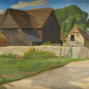 Cookham Barns 1925, Gilbert Spencer, Abbot Hall [credit Liss Llewellyn]