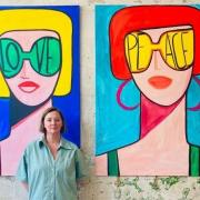 Her original graphic paintings and prints are vibrant, bright and full of hope.