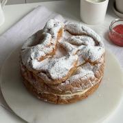 Rhubarb and Custard Karpatka