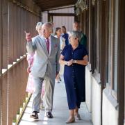King Charles III  during a visit to a conservation initiative to humanely control grey squirrel numbers