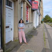 Owner Rebecca Severs outside the new premises on The Grove in Ilkley