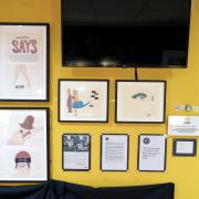 Drawings created by John Lennon and artist Stephen Verona which were used in a promotional film to accompany the Beatles hit I Feel Fine in the 1960s, are on display at the Liverpool Beatles Museum.
