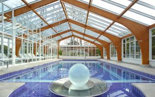 The heated indoor pool at Summer Lodge Spa.