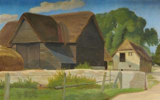 Cookham Barns 1925, Gilbert Spencer, Abbot Hall [credit Liss Llewellyn]