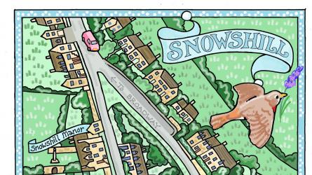 Snowshill map, by Katie B Morgan