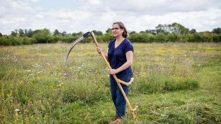 The meadow can be mown with a scythe. Photo: Richard Allenby-Pratt