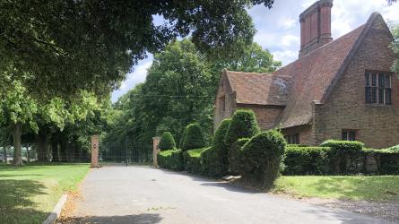 Knowlton, which was proclaimed 'The Bravest Village' by the Weekly Dispatch. This is the entrance to Knowlton Hall. Courtesy of Christine Plummer