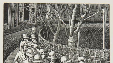 The crocodile shows a line of Eastbourne schoolgirls. Tirzah Garwood