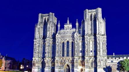 Wells Cathedral ranked higher than landmarks such as Big Ben and the Royal Albert Hall for photographs of it taken at night