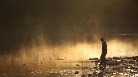 Fisherman at Yarrow Valley by Si Proctor