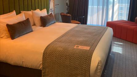 The Malmaison's Bella suite, with its super king-size bed and spectacular views.